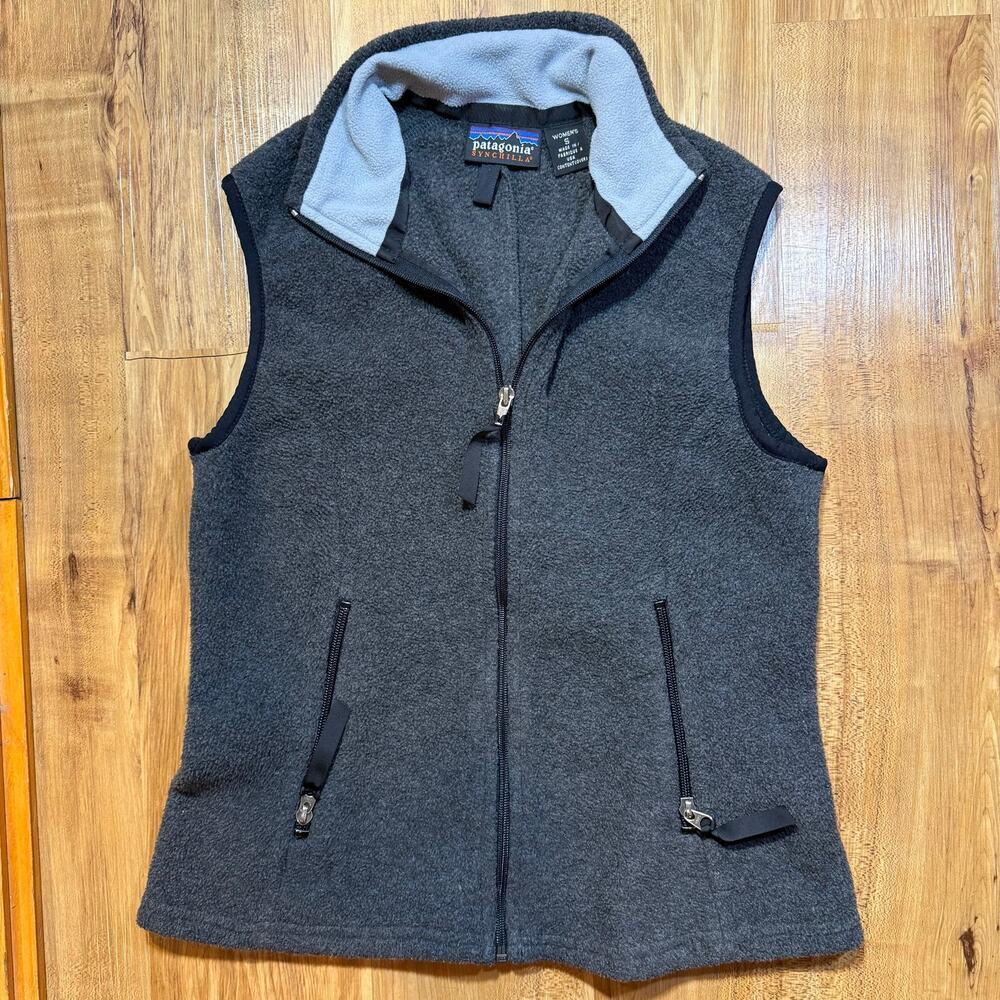 Patagonia Synchilla Gray Women’s Zip Winter Vest Size S